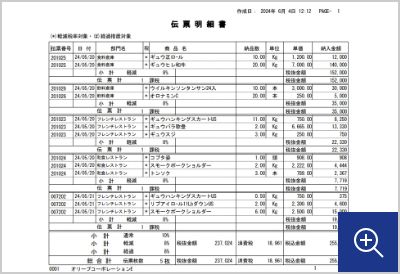 伝票明細書のデザイン